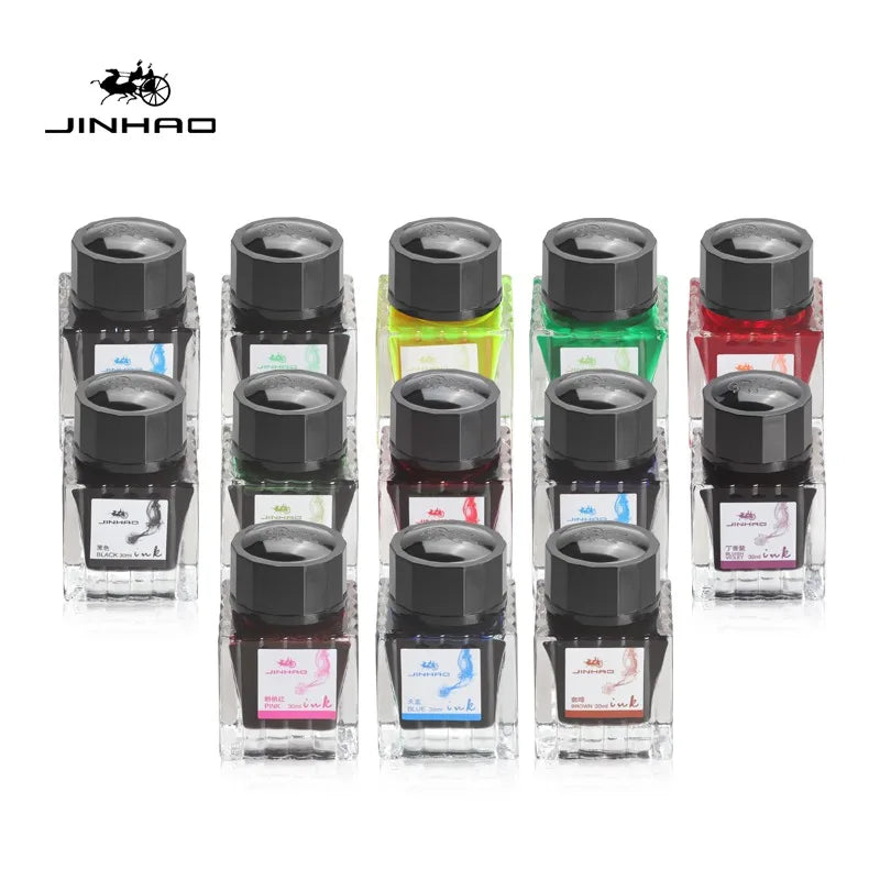 Jinhao Fountain Pen Chinese ink 30ml Color Glass Bottled Ink Writing Drawing ink Cartridge Office School Supplies Stationery