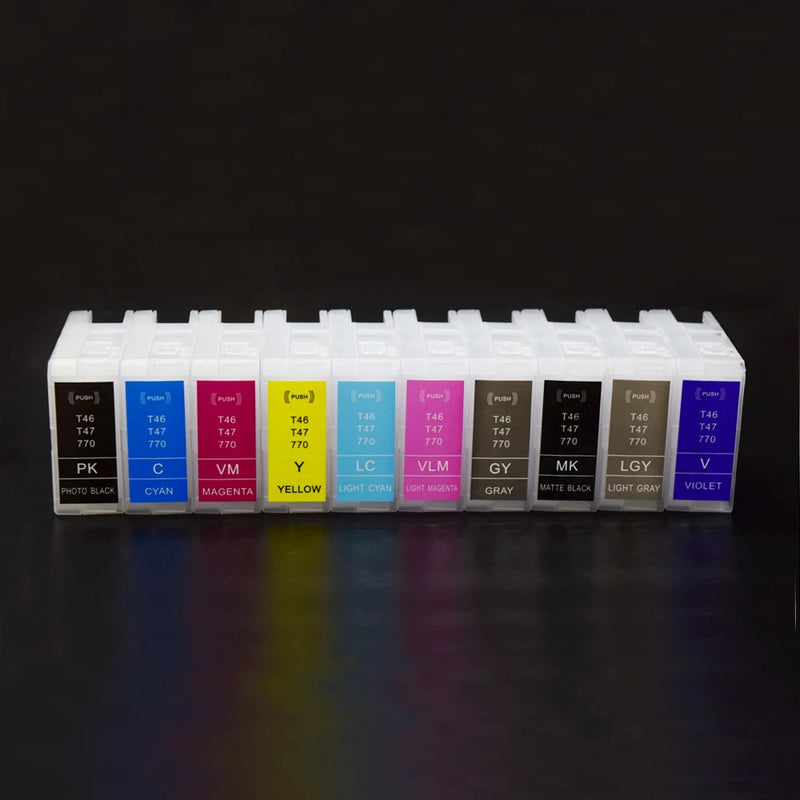 T46S T47A Refillable Ink Cartridge Without Chip For Epson SureColor SC-P700 SC-P900 P700 P900 Printer