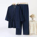 Sleepwear Men's Pajamas and Robes Male Couple's Set Pure Oversized Home Wear Spring Autumn Pajama 2pcs