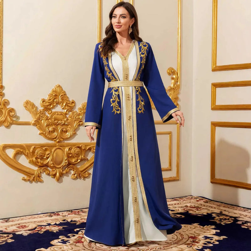 Muslim Sets Women Party Dresses Jalabiya Robe Embroidery | SAMAG