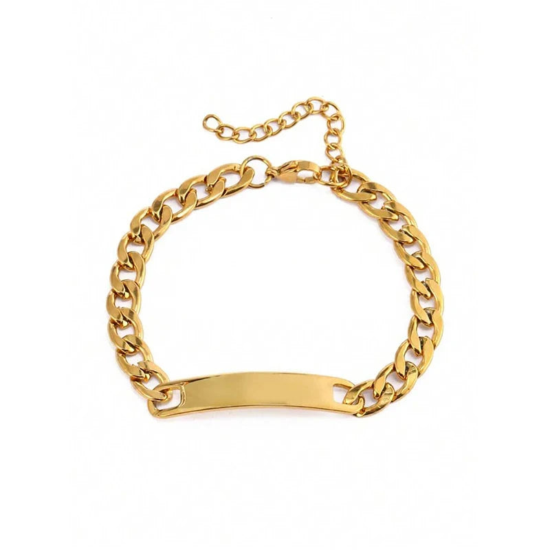Stainless Steel Personalized Name Bracelets and Bangles for Man Woman Custom Nameplate Date DIY Jewelry - Visuel 6 | SAMAG
