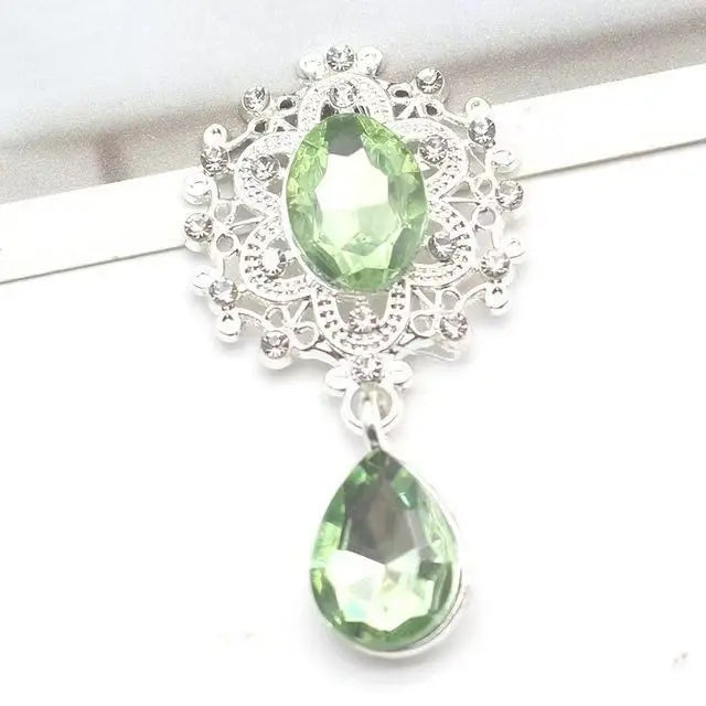 New 25 * 45 mm Alloy Flower Board Rhinestone Pendant DIY - View 6 | SAMAG