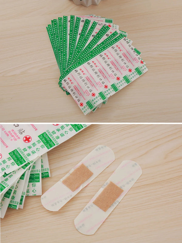 100pcs Waterproof Band Aid Transparent Invisible Hemostatic Breathable Water Bathing Swimming Bandage First Aid Kit