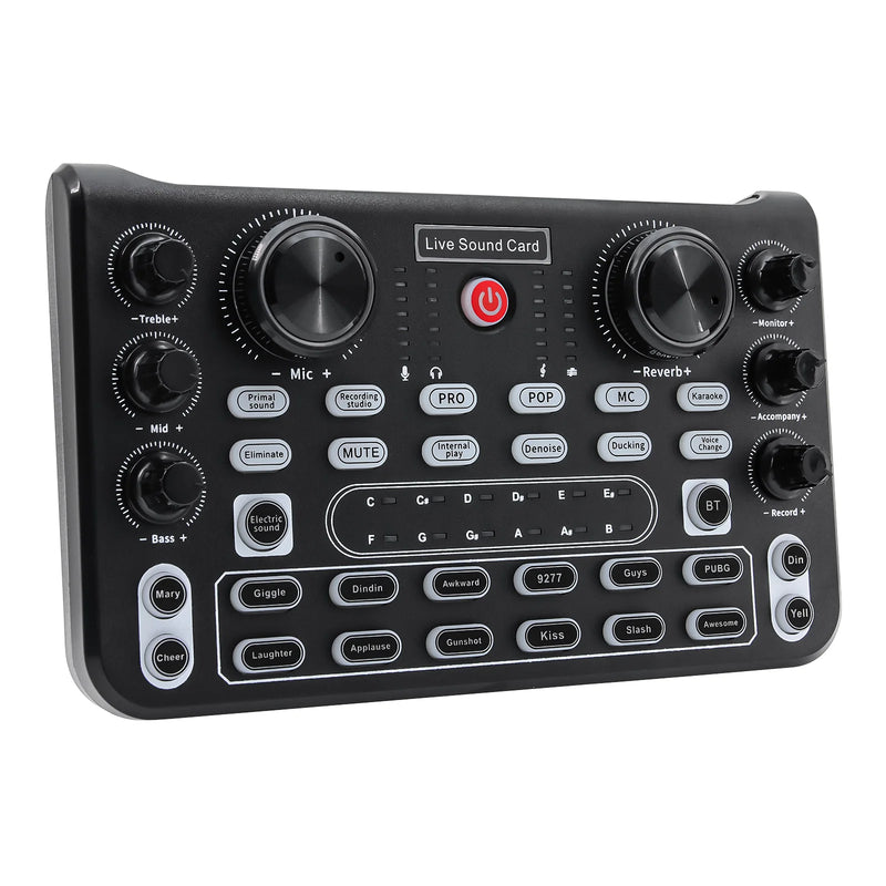 X60 Live Sound Cards DJ Equipment Card Audio Mixer Recording DJ Equipment For Karaoke Broadcast KTV Live Sound Studio Mixer