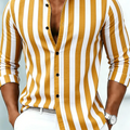 New Men's Long Sleeved Shirt Casual Fashion 3D Striped | SAMAG