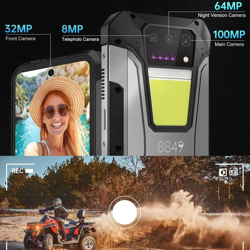 8849 Tank 2 PRO Unihertz Projector Rugged Smartphone 100 Lumen Android15 23800mAh 120W 512GB 100MP Camera Night Vision IP68 2026
