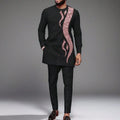 African Traditional Dress Men's Suit Long Sleeve Ethnic Style Printed Patchwork Shirt Casual Pants 2 Piece - View 18 | SAMAG