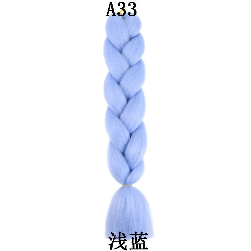 100g 24inch Jumbo Braiding Hair Synthetic Braiding Hair Braid in Hair Extensions Braids Hair for Twist for Daily Cosplay