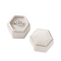 Velvet Hexagon Single Slot Ring Box For Engagement Wedding Keepsake Case Bridal Photo Jewelry Exhibitor Storage Display Selling