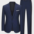 Men's Burgundy 2-Piece Suit Set (Blazer + Trousers Only, No Vest Included),Slim Fit Formal Business Wedding Party Jacket & Pants
