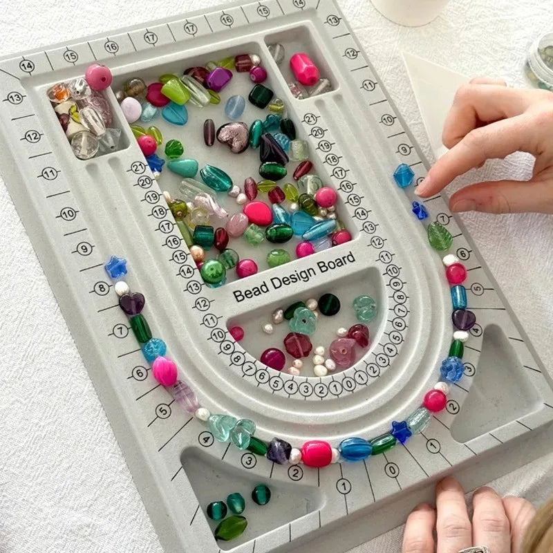 Beading Design Board Bracelet Necklace Organizer Tray Measuring Tool DIY Jewelry Making Accessory Supplies Artistry Bead Board