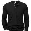 New Men's Henley T-shirts Long Sleeve Basic Casual Band | SAMAG