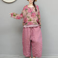 Women Summer Loose-fitting Versatile Cropped Wide-leg Pants LX6167