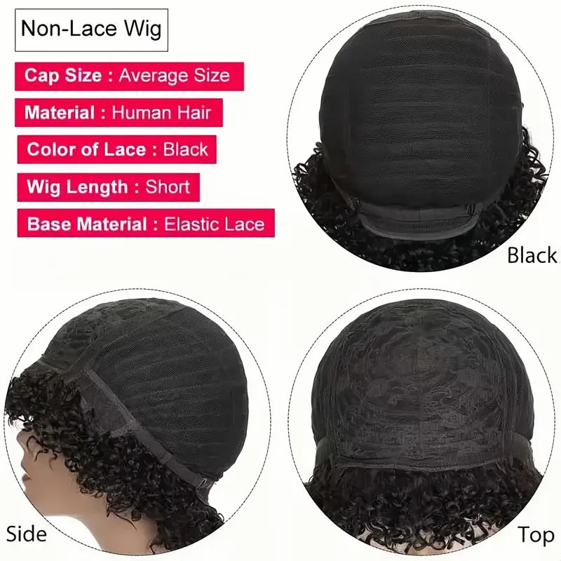 Sale Human Hair Wig Short Straight Human Hair Wigs Pixie Cut Straight Short Bob Wigs For Women  Brazilian Human Hair Machine