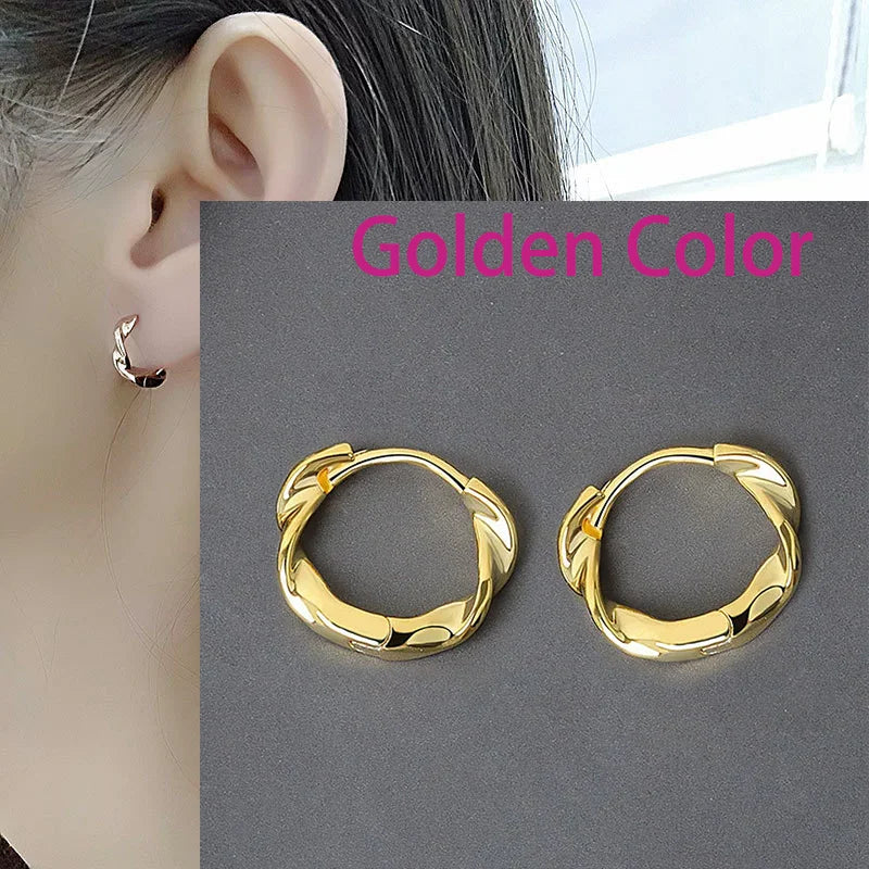 VENTFILLE 925 Sterling Silver CZ Star Moon Asymmetric Hoop Earrings for Women Girls Gold Silver Color Party Jewelry Gifts
