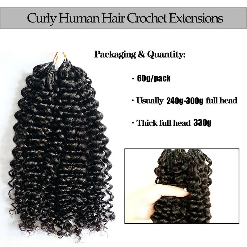 Kinky Straight Miracle Knots Crochet Human Hair Extensions Burmese Virgin Pre Separated Feather Crochet Hair Braids Bundles for Black Women Meadow Hair 26inch 240g