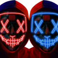 Poptrend Halloween Mask LED Light up Mask Scary mask for Festival Cosplay Halloween Costume Masquerade Parties Carnival Gift