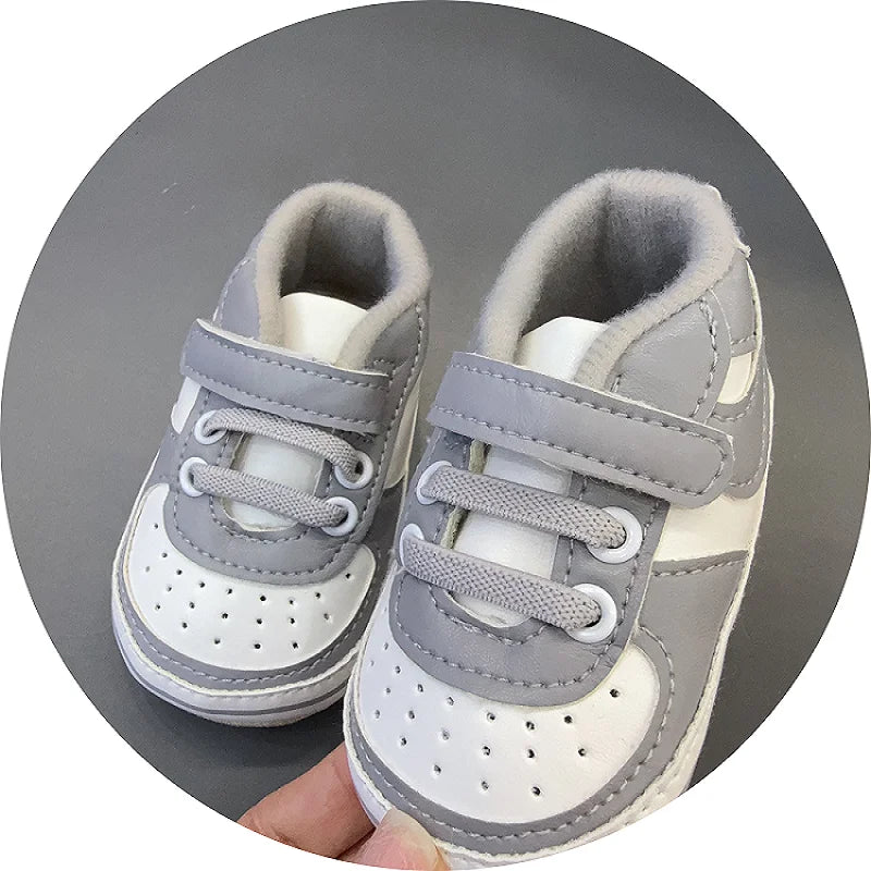 New Baby Shoes Boys Girls Classic Fashion Sports Casual Sneakers Newborn First Walker Toddler Soft Sole Non-Slip Walking Shoes
