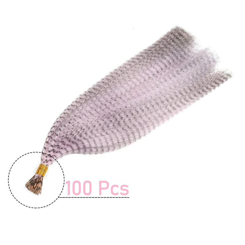 48Pcs Women's Colorful Synthetic Hair Extensions Set 38 Colors Tinsel Wig 26 Colors Feather Extensions Tool Kit for Hairdressing