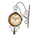 Double Side Wall Clock 4.72 inch 360 Degree Rotate Wall Decoration Mute Retro