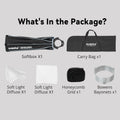 AMBITFUL Q9-II 60cm Deep Mouth Bowens Softbox Qucik-SetupPhotography Light Box Side Wing Matt Box For GODOX LED Flash COB Light