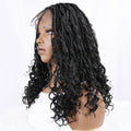 Bohemian Goddess 16 Inch Full Lace Synthetic Wig Natural Looking Box Braids with Curly Ends for Everyday Wear