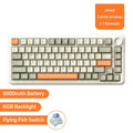 AJAZZ AK820/Pro Wireless Mechanical Keyboard Bluetooth 5.1 2.4G USB-C Wired Hot Swappable RGB Gaming Keyboard Gasket Mount with