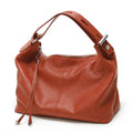 Zency 100% Genuine Leather Women Hobo Bag White Lady Tassel Shoulder Bags Classic Red Handbag Crossbody Purse 2024 Trendy