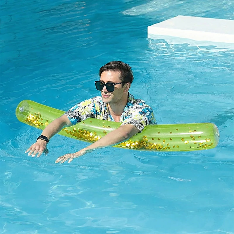 Transparent Glitter Inflatable Sequins Pool Float Sticks - View 4 | SAMAG
