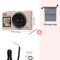 5K Digital Camera 8000W Pixel Retro CCD Dual Screen Photographic Cameras 80MP Vlog Cam with Auto Focus Smile Detection 18x Zoom