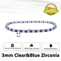 ORSA JEWELS Authentic 925 Sterling Silver Tennis Chain Bracelet Moulding Process Hanmade High-end Hand Chain for Man Woman SB128