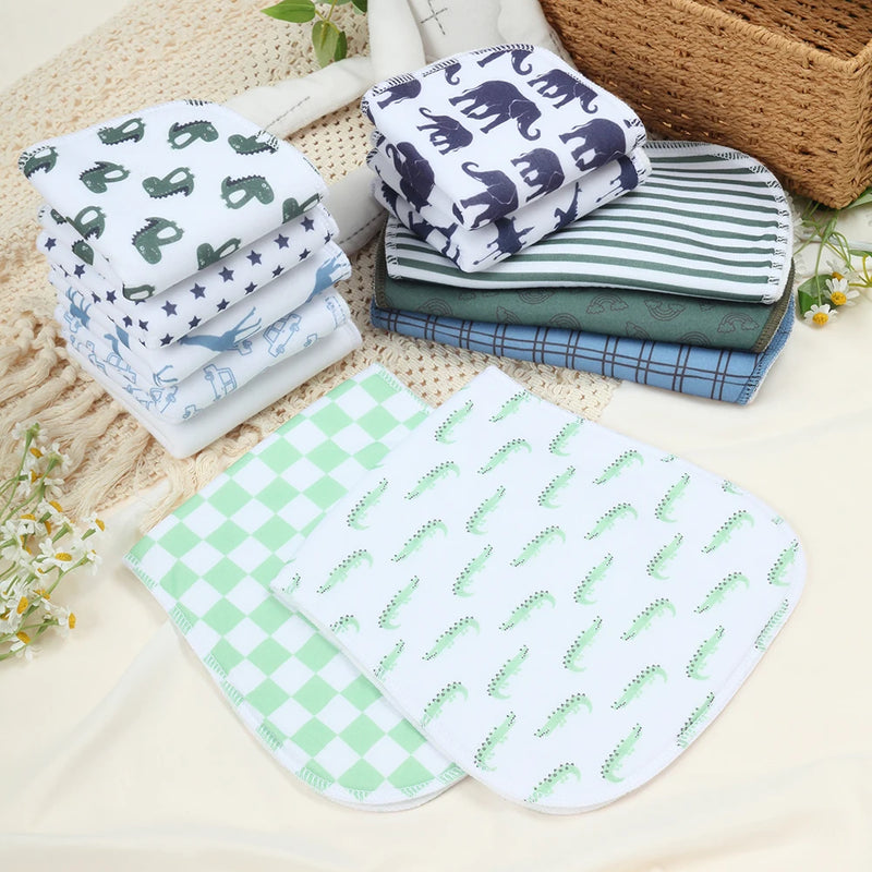 Burp Cloths Baby Boys - 12-Pack Super Absorbent Burping Cloths for Babies, Soft & Plush Infant Towels for Milk Spit Up