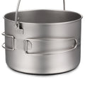 TOMSHOO Camping Cookware Titanium Pot 0.75L/0.9L/1.1L/1.6L/2L/2.8L Ultralight Hanging Pot w Lid Foldable Handle Outdoor Cooking