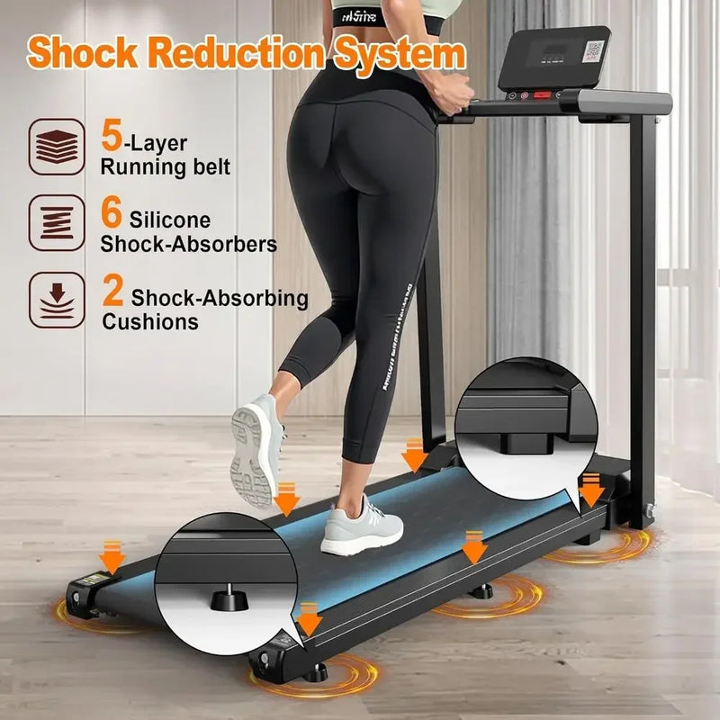 Portable Quiet 2.5HP Treadmill with App Control, 300 lbs | SAMAG