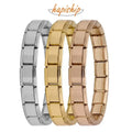 Hapiship New Women's Jewelry 9mm Width Itanlian Elastic Charm Bracelet Fashion Stainless Steel Bangle ST | SAMAG