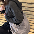 Retro Plaid Hobos Shoulder Bags for Women Drawstring Pocket Nylon Dumpling Bag Large Capacity Portable Travel Messenger Bag