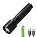 Tactical Zoomable LED Flashlight High Lumen 1200LM, USB - C - View 10 | SAMAG