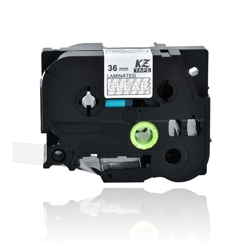 1PCS 36mm black on white tze261 compatible brother p touch printer laminated label tape tze-161 tze661 tz-M961 tze-461