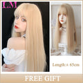 LM Medium Length Pink Cosplay Wig Heat Resistant Costume Party Synthetic Wigs 2 Clip On Ponytail 7 Colors