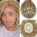 Synthetic Dreadlock Braided Half Wig Black Brown Blonde Grey Soft Faux Locs Natural Style Cosplay Costume Party Daily Anime Wigs