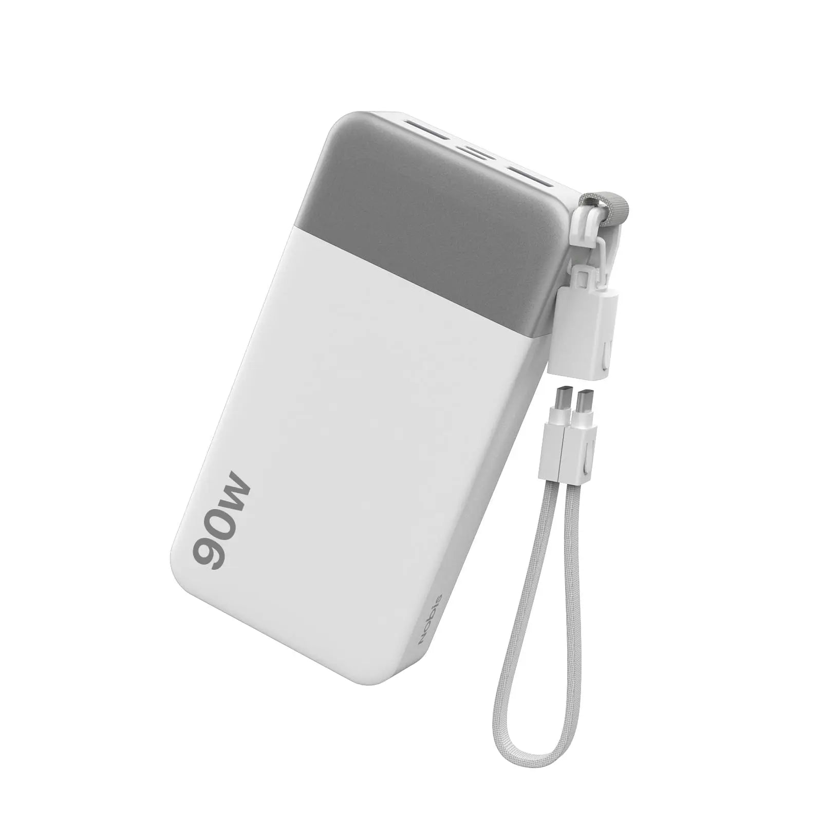 Portable Charger 20000mAh 90W Power Bank w/Detachable Cable | 2C+2A USB-C Fast Charging Battery Pack with LED Display