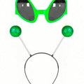 Alien Costume Accessories Set, Novelty Alien Sunglasses + Alien Headband Boppers, Space Theme Party Favors for Halloween Cospla