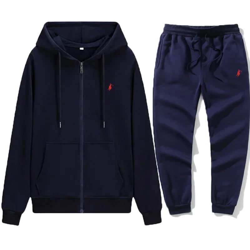 Men's classic hoodies and sport pants for autumn and winter, suitable for casual fitness, warmth and - View 2 | SAMAG