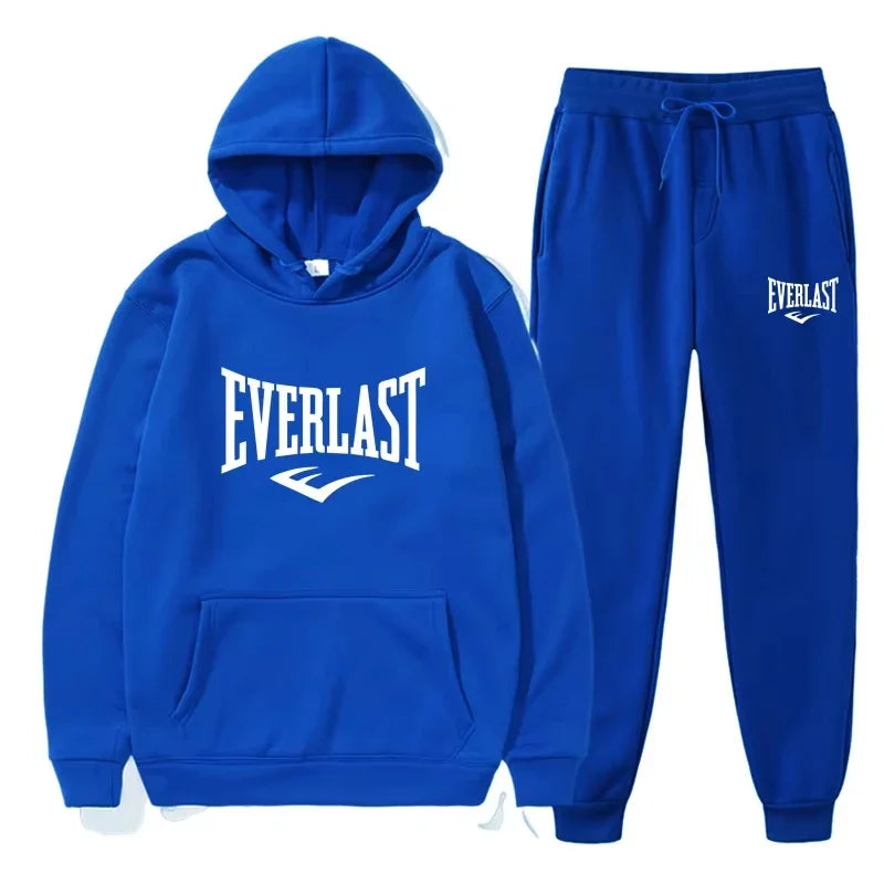 Men's EVERLAST Sportswear Fitness Gym Clothing Running Set Straps Autumn_Winter Hoodie New Style clothes for - View 2 | SAMAG