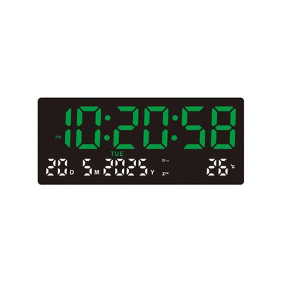 Large Digital Wall Clock Time/Date/Week/Temp Display 3 | SAMAG
