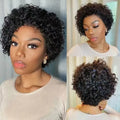 Pixie Cut perruque Short Curly Human Hair Wigs perruque bresillienne Cheap Remy Hair 13X1 Transparent Lace Wigs For Women Sale