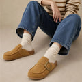 Asgard Women's Memory Foam Suede Clogs Fashion Slip On Cork Footbed Leather Mules With Adjustable Buckle Lady Non-slip Slippers