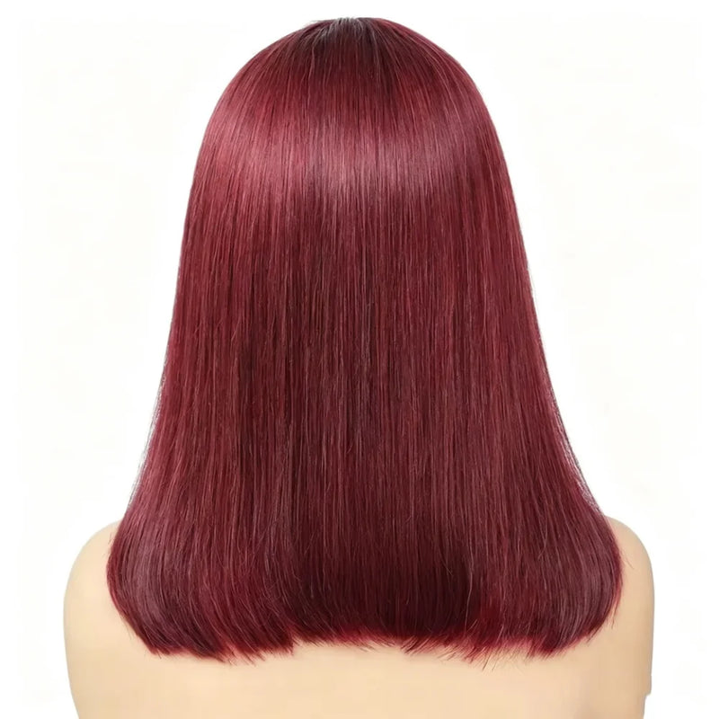 Chocolate Brown Bob Wigs 13x4 Lace Front Wig Bob Human Hair Brown Straight 200% Full Density Transparent Lace Frontal Wigs Bob Hair