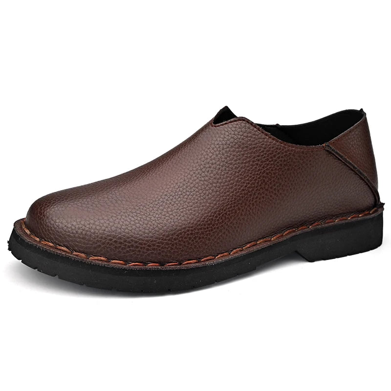 Genuine Leather Mens Shoes Fashion Men Casual Shoes Business Male Loafers Driving Shoes Soft Leather Flats Comfortable Moccasins