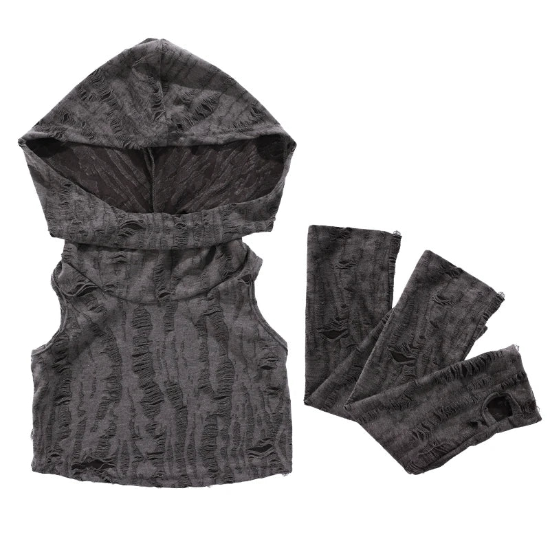 Korean Fashion Kids Hiphop Dance Clothes Set Hooded | SAMAG